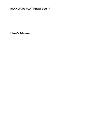 MAXDATA PLATINUM 300 IR M7 Owner Manual | Manualzz MAXDATA PLATINUM 300 IR M7 Owner Manual | Manualzz