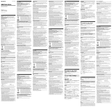 Sony USM16GN Manuel du propriétaire | Manualzz Sony USM16GN Manuel du propriétaire | Manualzz