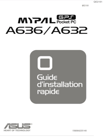 Asus MyPal A636 Mode d'emploi | Manualzz Asus MyPal A636 Mode d'emploi | Manualzz