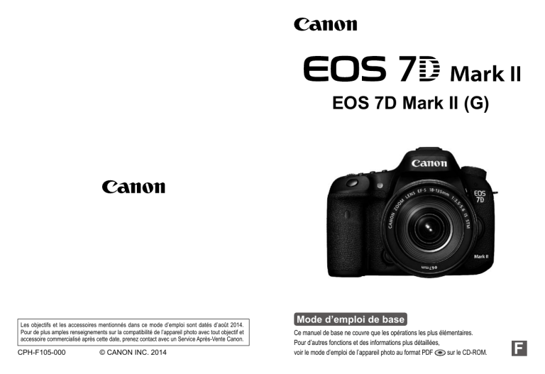 Canon EOS 7D Mark II User guide Canon EOS 7D Mark II User guide