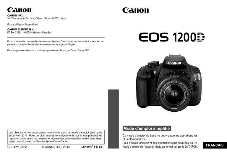 Canon EOS 1200D User guide Canon EOS 1200D User guide