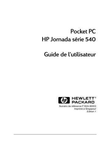 HP Jornada 540 Série Mode d'emploi | Manualzz HP Jornada 540 Série Mode d'emploi | Manualzz