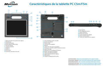 Motion Computing C5m Windows 7 Guide de démarrage rapide | Manualzz