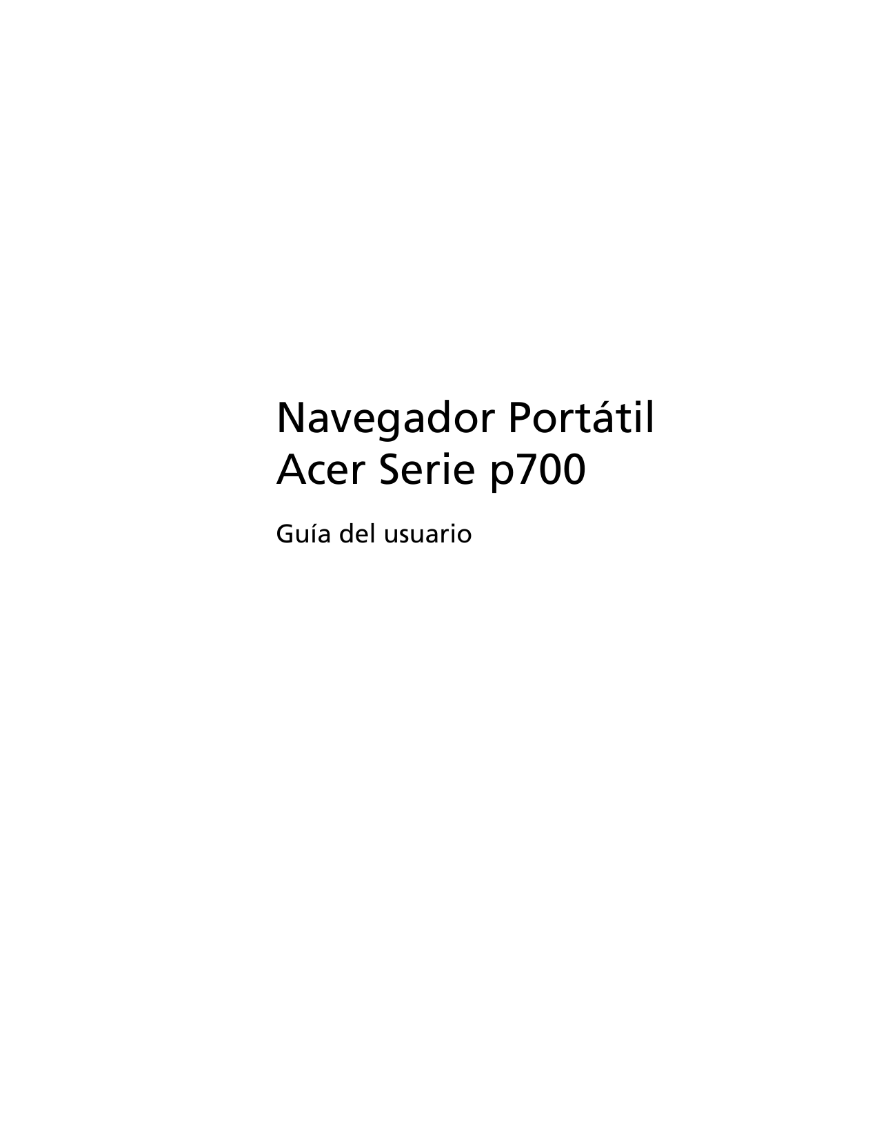 Acer p700 Series Instrucciones de operación | Manualzz Acer p700 Series Instrucciones de operación | Manualzz