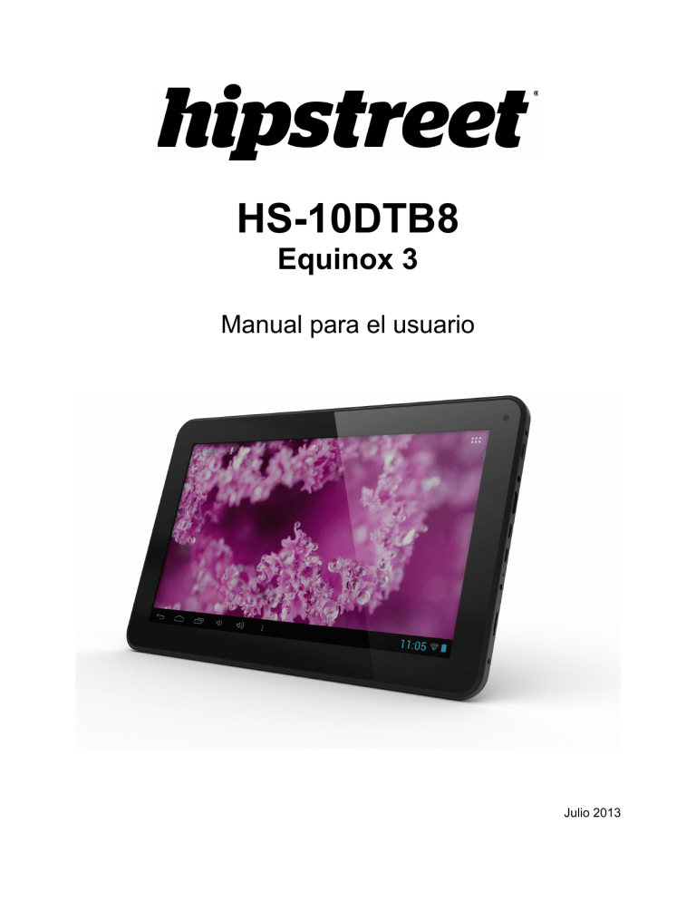 Hip Street Equinox 3, HS-10DTB8 Owner's manual Hip Street Equinox 3, HS-10DTB8 Owner's manual