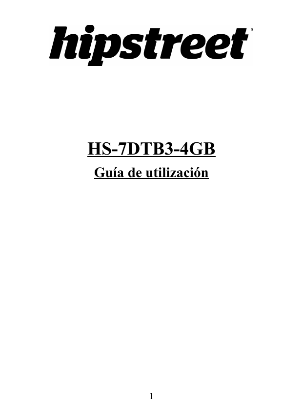 Hip Street Vektor, HS-7DTB3 Owner's manual Hip Street Vektor, HS-7DTB3 Owner's manual