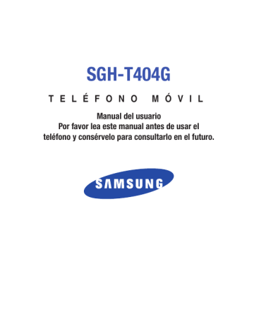 Samsung SGH-T404G Tracfone Manual de usuario | Manualzz Samsung SGH-T404G Tracfone Manual de usuario | Manualzz