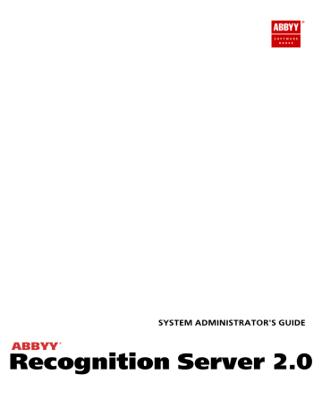 ABBYY Recognition Server 2.0 Guide | Manualzz ABBYY Recognition Server 2.0 Guide | Manualzz