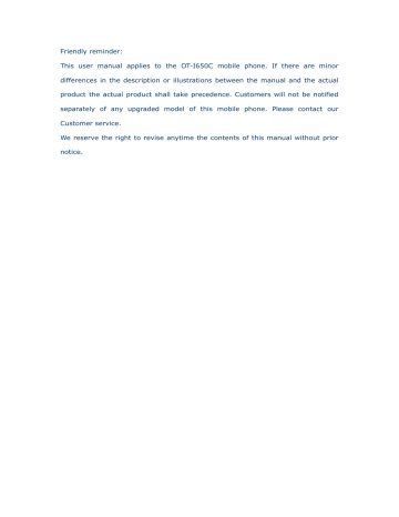 Alcatel OT-I650C User manual Alcatel OT-I650C User manual
