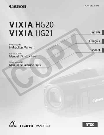 Canon HG-21 Instruction manual | Manualzz Canon HG-21 Instruction manual | Manualzz