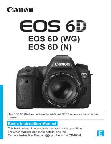 Canon EOS 6D Instructions Canon EOS 6D Instructions