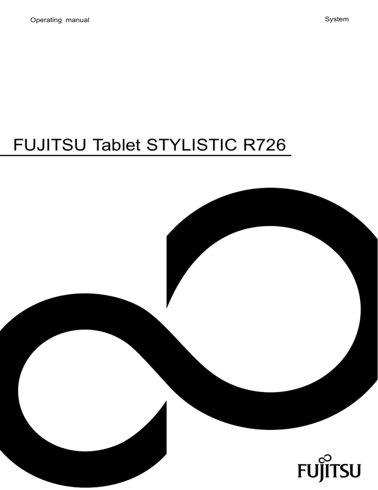 Fujitsu Stylistic R726 Operating instructions Fujitsu Stylistic R726 Operating instructions