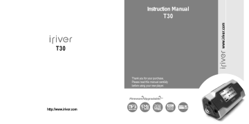Iriver T30 WMP Instruction manual | Manualzz Iriver T30 WMP Instruction manual | Manualzz