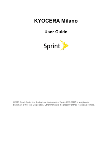 Kyocera Milano C5120 Sprint User Guide | Manualzz Kyocera Milano C5120 Sprint User Guide | Manualzz
