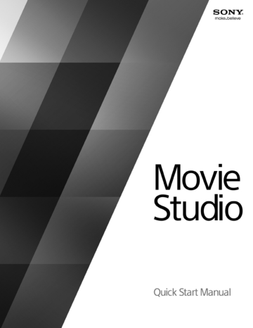Sony Vegas Movie Studio 13.0 Quick Start Manual | Manualzz Sony Vegas Movie Studio 13.0 Quick Start Manual | Manualzz
