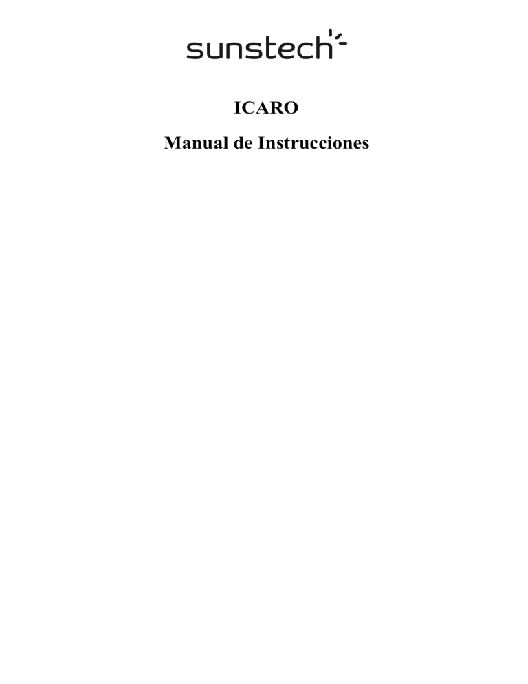 Sunstech Icaro User manual Sunstech Icaro User manual
