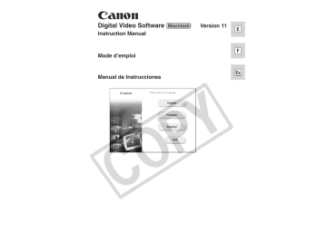 Canon Elura 60, Elura 65, Elura 70 Instruction manual Canon Elura 60, Elura 65, Elura 70 Instruction manual
