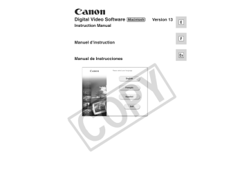 Canon Optura 500, Optura 400 Instruction manual Canon Optura 500, Optura 400 Instruction manual