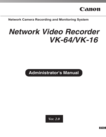 Canon VK-16 v2.0, VK-64 v2.0 Owner's manual Canon VK-16 v2.0, VK-64 v2.0 Owner's manual