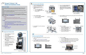 Rimage 8100N / 7100N / 6100N Installationsanleitung | Manualzz