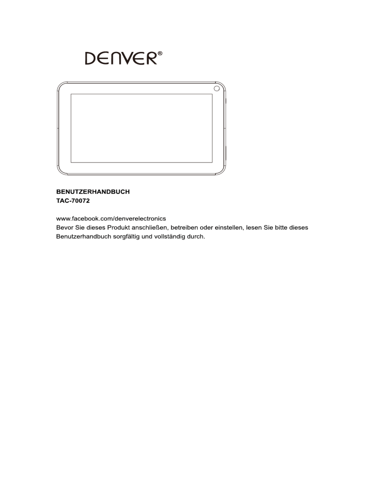 Denver TAC-70072 Owner's manual Denver TAC-70072 Owner's manual