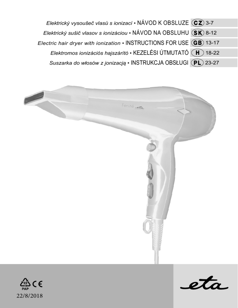 eta Fenité 5320 90000 Owner's manual eta Fenité 5320 90000 Owner's manual