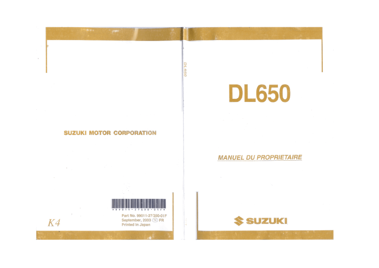Suzuki DL650-2003 Owner's manual Suzuki DL650-2003 Owner's manual