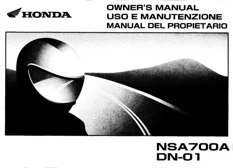 Honda DN-01 Owner's manual Honda DN-01 Owner's manual