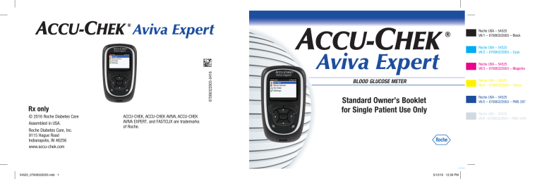 Accu-Chek Aviva Expert meter User manual Accu-Chek Aviva Expert meter User manual