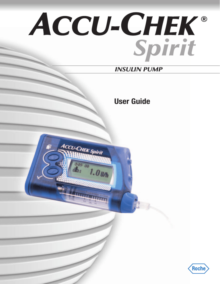 Accu-Chek Spirit pump User guide Accu-Chek Spirit pump User guide