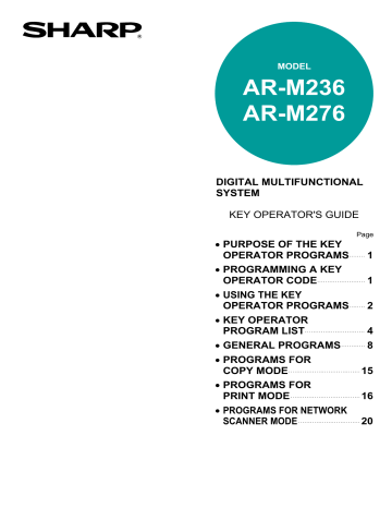 Sharp AR-M236 Owner Manual | Manualzz Sharp AR-M236 Owner Manual | Manualzz