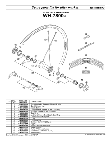 Shimano Wh Roda Exploded View Manualzz