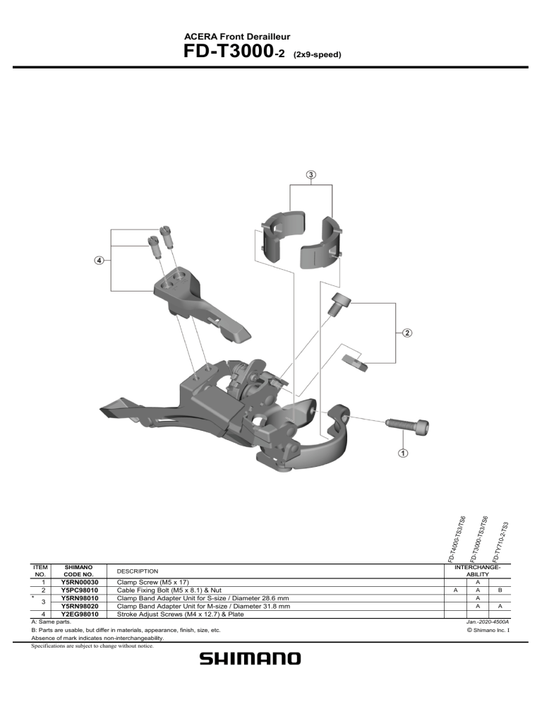 Shimano FD-T3000 User manual Shimano FD-T3000 User manual