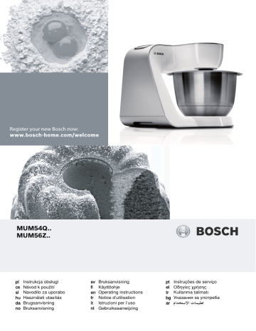 Bosch MUM56Z40/02 Instruction manual Bosch MUM56Z40/02 Instruction manual