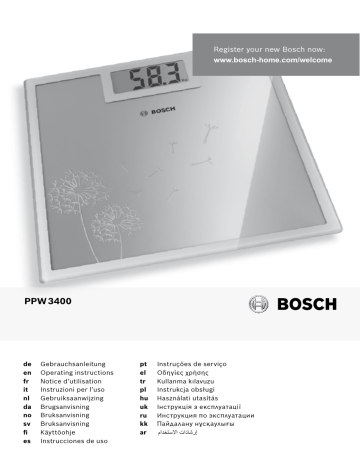 Bosch PPW3400/01 Personal scale Installation instructions | Manualzz Bosch PPW3400/01 Personal scale Installation instructions | Manualzz