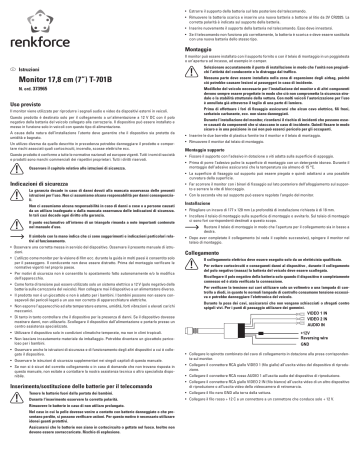 Renkforce T-701B Owner's manual Renkforce T-701B Owner's manual