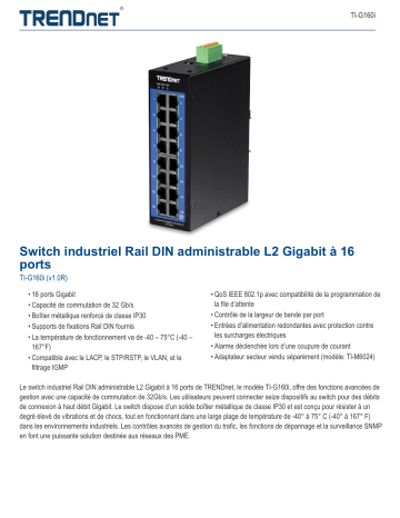 Trendnet Rb Ti G I Port Industrial Gigabit L Managed Din Rail