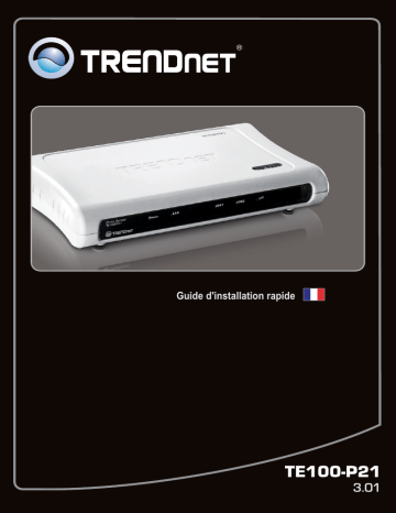 TRENDnet RB-TE100-P21 3-Port Print Server Quick Installation Guide | Manualzz TRENDnet RB-TE100-P21 3-Port Print Server Quick Installation Guide | Manualzz