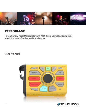 4. Front Panel. TC-Helicon Perform-Ve | Manualzz 4. Front Panel. TC-Helicon Perform-Ve | Manualzz