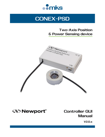 Newport CONEX-PSD Position Sensing Detector Controller Manual | Manualzz Newport CONEX-PSD Position Sensing Detector Controller Manual | Manualzz