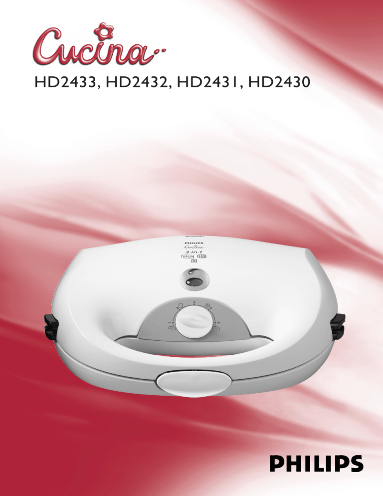 Philips HD 2430 User manual Philips HD 2430 User manual