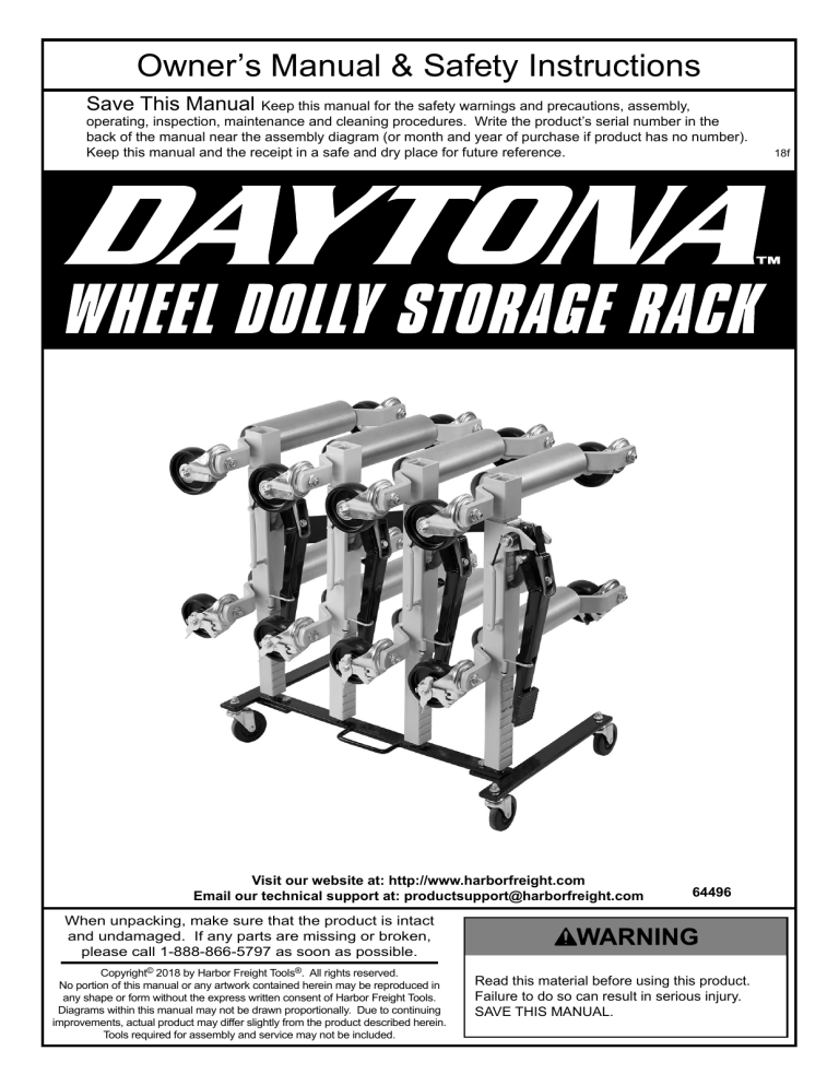 Daytona 64496 Owner's manual Daytona 64496 Owner's manual
