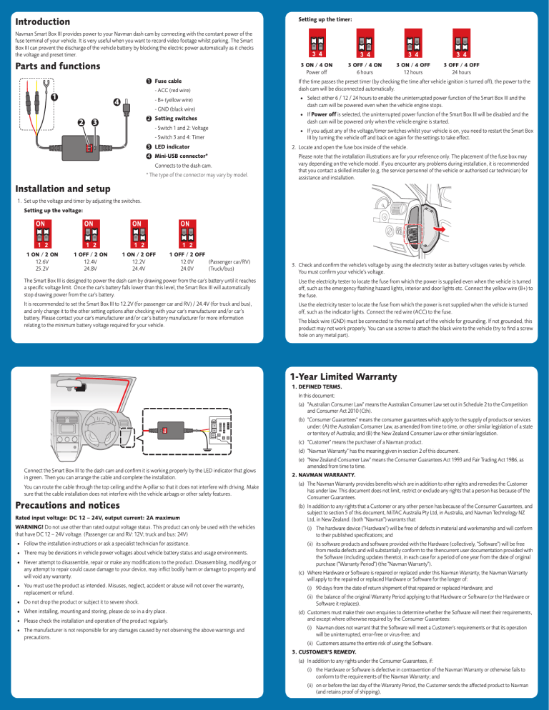 Navman MiVUE Smartbox 3, MiVue™ Smartbox 3 User manual Navman MiVUE Smartbox 3, MiVue™ Smartbox 3 User manual