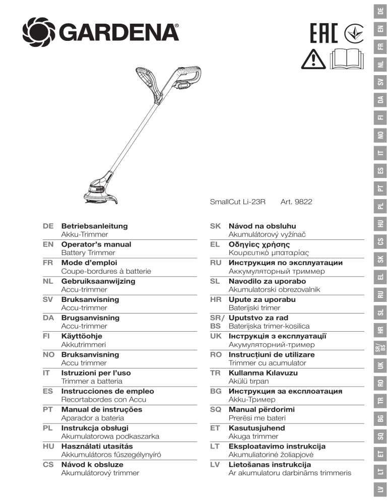 Gardena 9822 User manual Gardena 9822 User manual