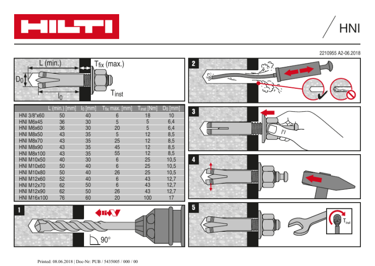 Hilti HNI User guide Hilti HNI User guide
