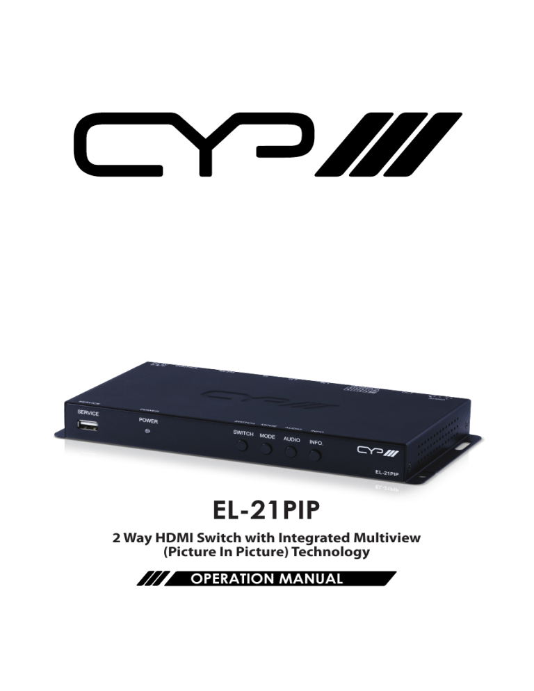 CYP EL-21PIP User manual CYP EL-21PIP User manual