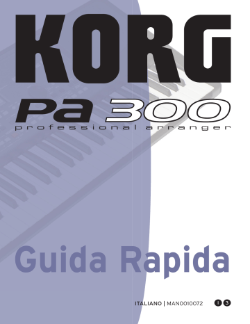 Korg PA300 Guida utente | Manualzz