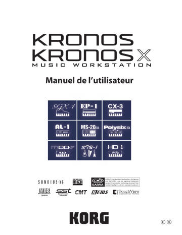 Korg Kronos X Mode d'emploi | Manualzz