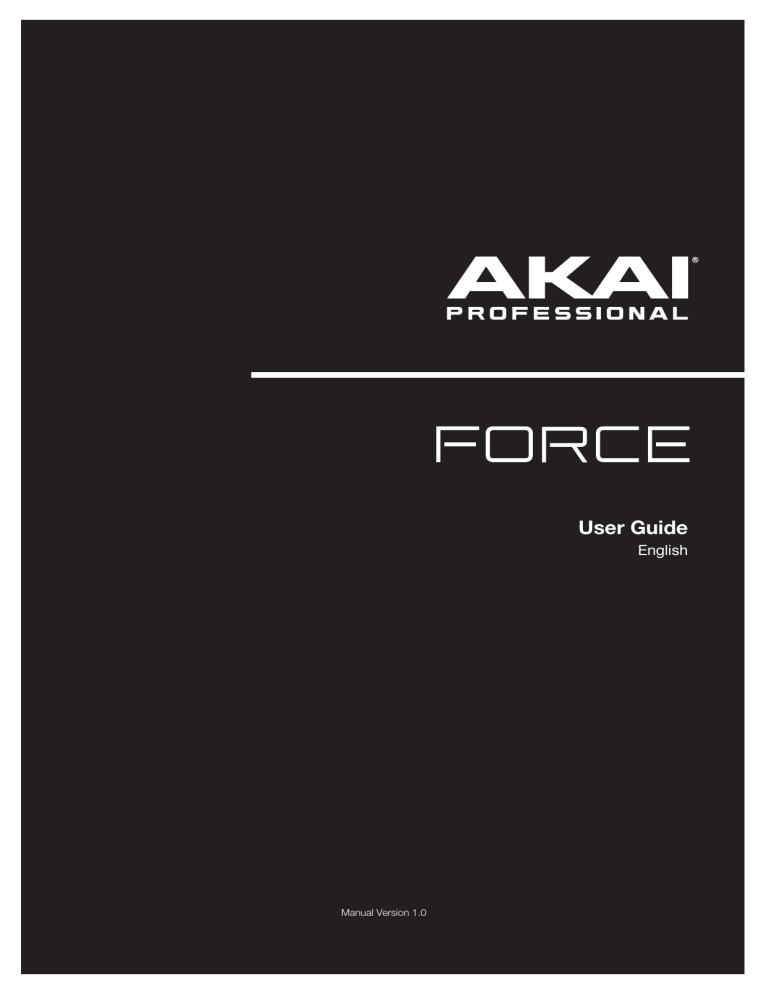 Akai Force User manual Akai Force User manual