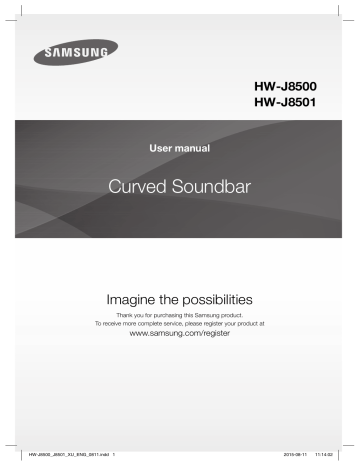Samsung HW-J8501, HW-J8500 User manual Samsung HW-J8501, HW-J8500 User manual